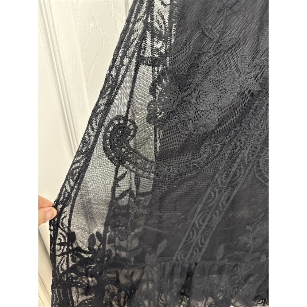 Reba Dress Size L Large Black Lace High Low Maxi Western Goth NEW WITH TAGS - Picture 3 of 16